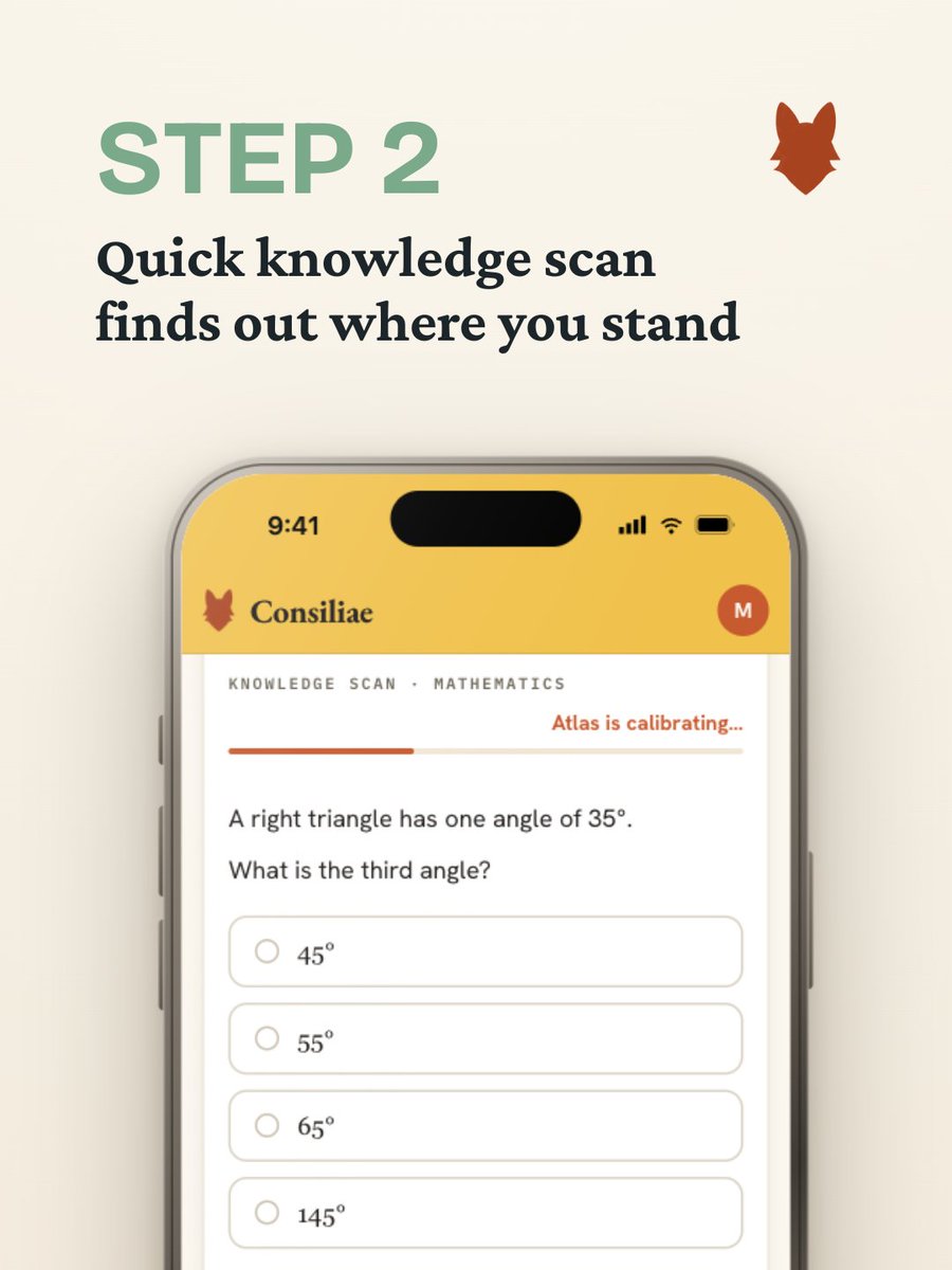 consiliae's tweet photo. Consiliae maps the maths you already know, finds the exact prerequisites you're missing, and builds a route through only what you actually need to reach your goal. 

🦊 https://t.co/N1dP2KvvsQ https://t.co/dn9zYVCYbE
