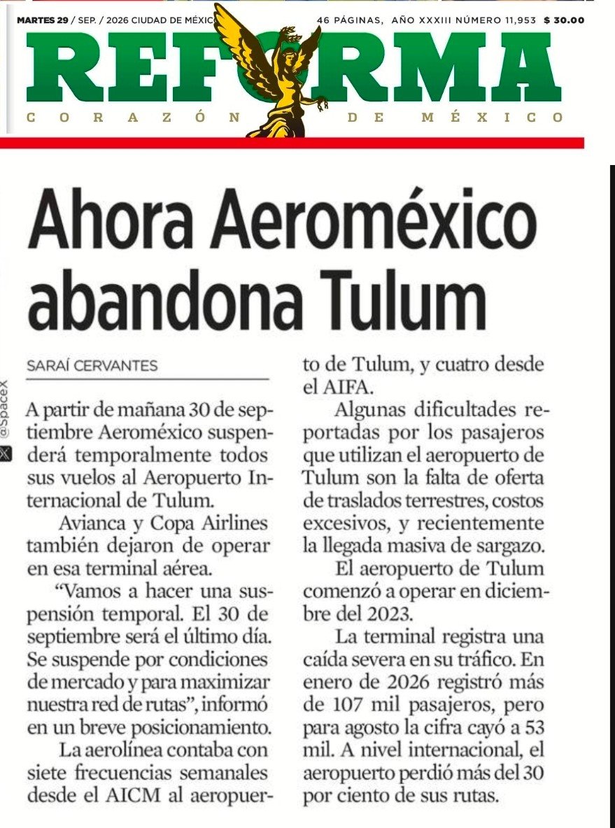 Melissa_Bely's tweet photo. ¡ Tómala !

Mientras nos distraen con el show de las falsas encuestas de Morena y los dizque "perdedores"

¿Que creen? 

Sigue la maldición de AMLO.

Aeroméxico abandona Tulúm.

De fracaso en fracaso.

👇 https://t.co/IlSQVtFCe3