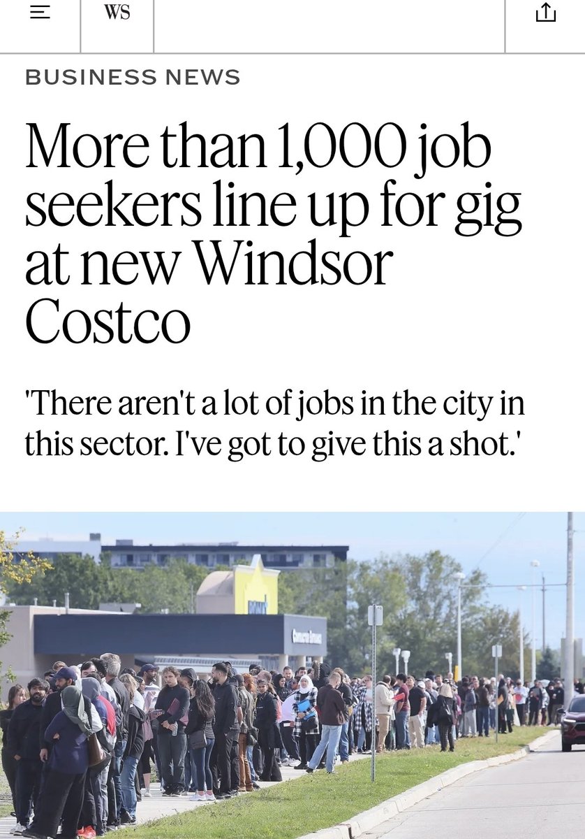 Roman_Baber's tweet photo. Over 1,000 Canadians lined up for two days for a job at Costco.

It's like the great depression.

Enough is Enough.

With an estimated $30 Trillion in natural resources Canadians AND Media should demand better from our federal government. https://t.co/6BcVcRYeTN