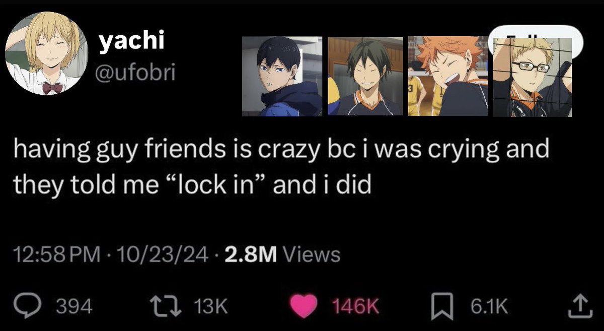 oikawatcru's tweet photo. yachi just being told to lock in mid breakdown https://t.co/fWSLIVgp7a