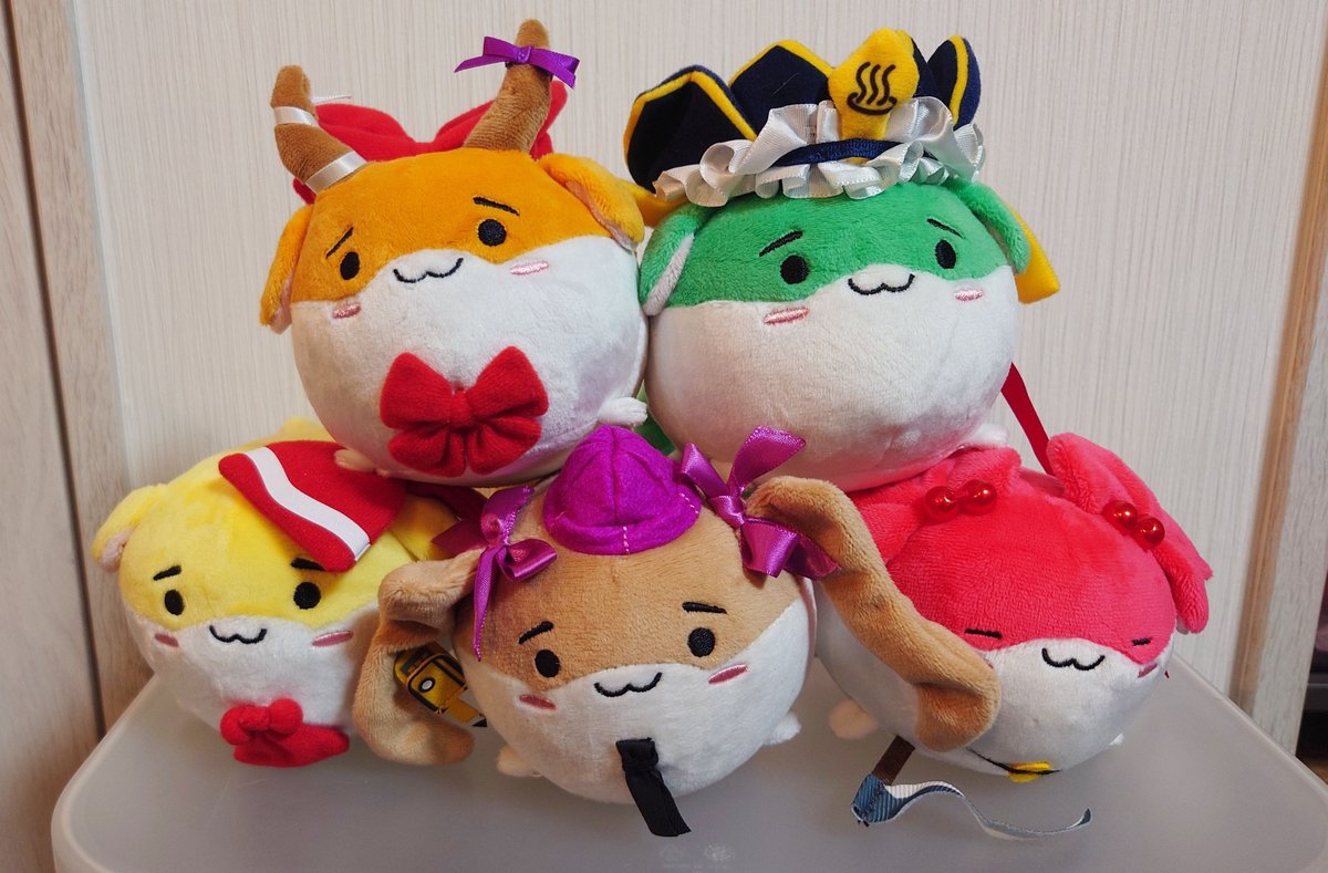 nukodeppou_OL's tweet photo. すくすくぬいぐるみその２

来年出す５種もチラっと。
※これは2027年例大祭予定ですが、秋例にはサンプルとして飾っておきます～。 https://t.co/NFiFK3por3