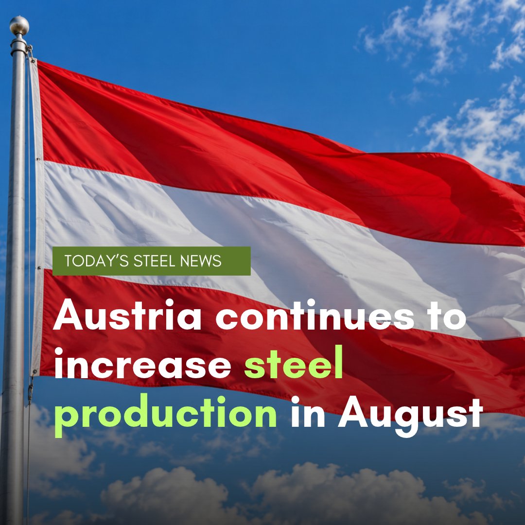 kallanish's tweet photo. Austria increased its crude steel production in August compared with the previous month, according to worldsteel data.

Read more: https://t.co/uZCOUaxWjT https://t.co/VVpkMZBI0I