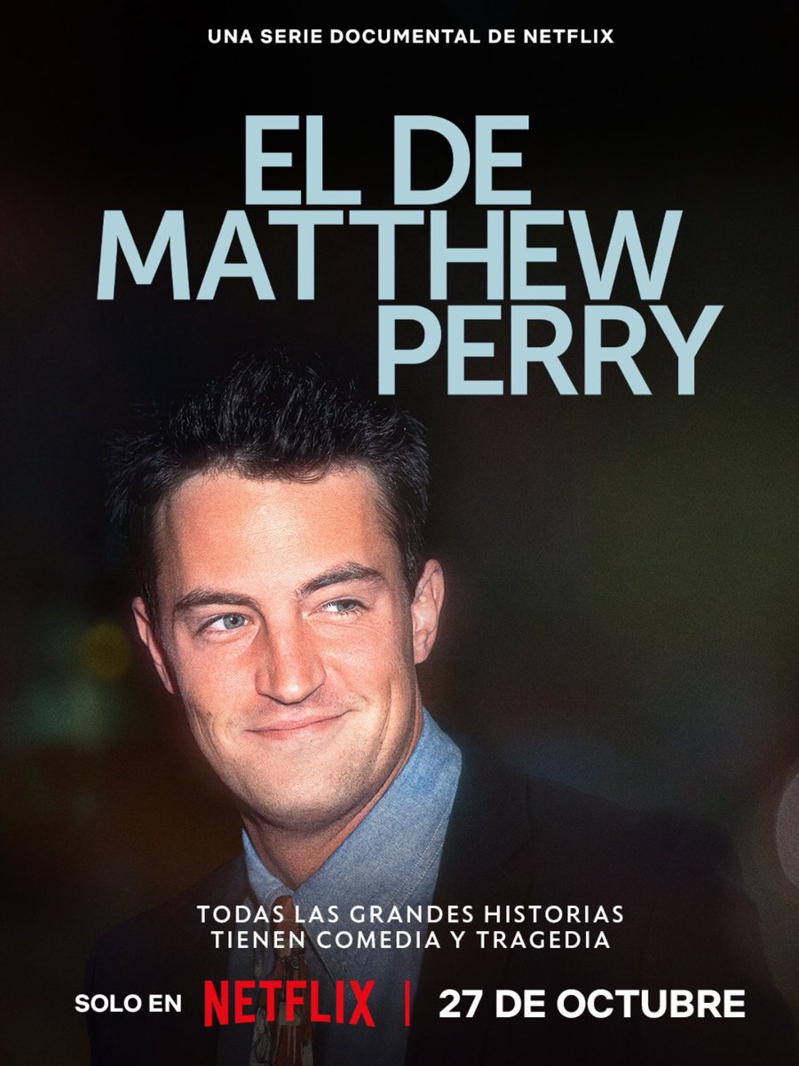 PreviouslySerie's tweet photo. #ElDeMatthewPerry
#TheOneAboutMatthewPerry
⚠️ATENCIÓN⚠️
“Todas las grandes historias tienen comedia y tragedia”
El 27 de octubre llega a @NetflixES el documental sobre el actor de #Friends. https://t.co/Qnwz6pouV4