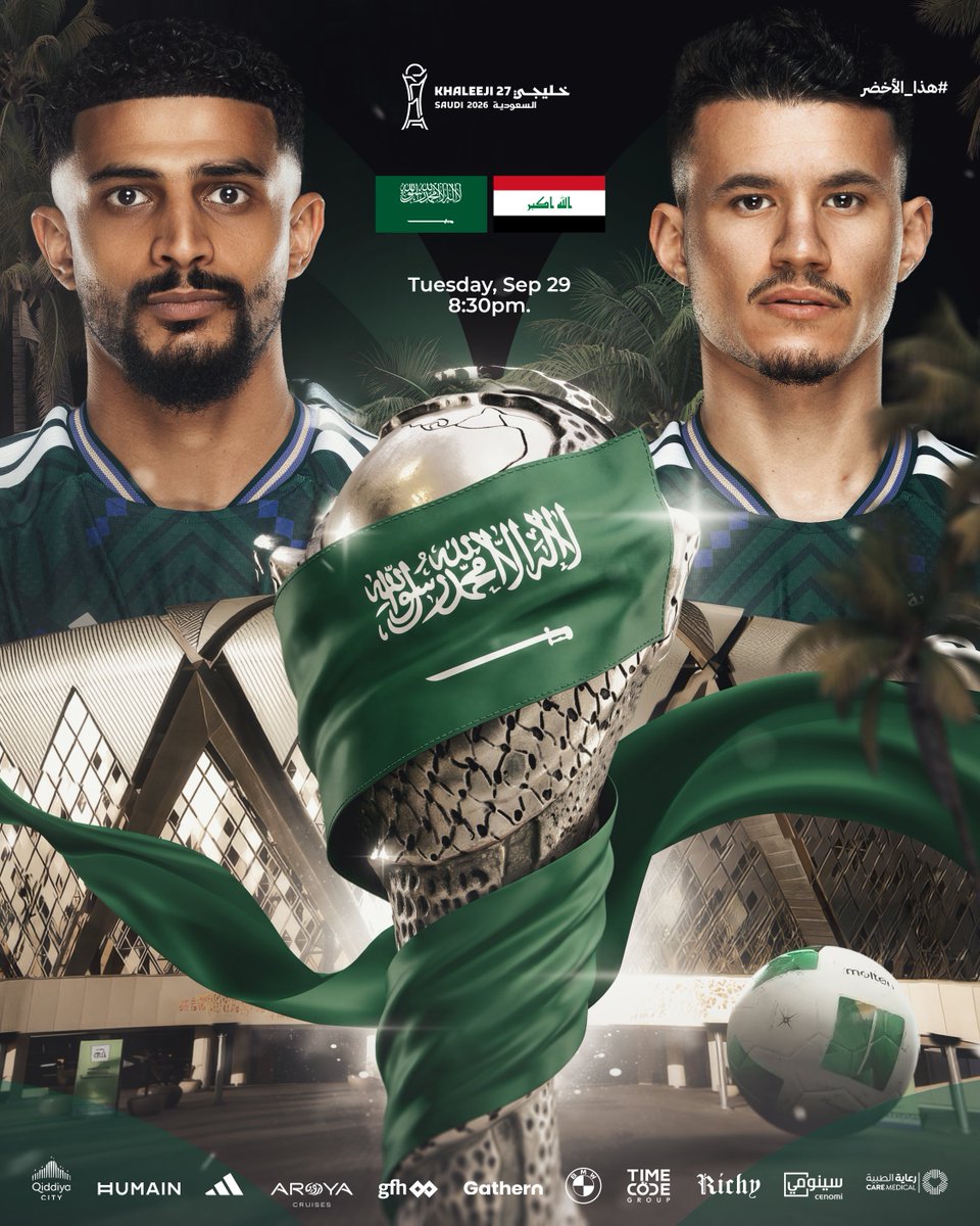 AlNassrFC's tweet photo. منتخبنا يظهـر الليلـة .. وقلوبنا معه 🇸🇦💚

بالتوفيق لصقورنا بإذن الله 🦅
#هذا_الأخضر | #السعودية_العراق https://t.co/68BDeMuFMP