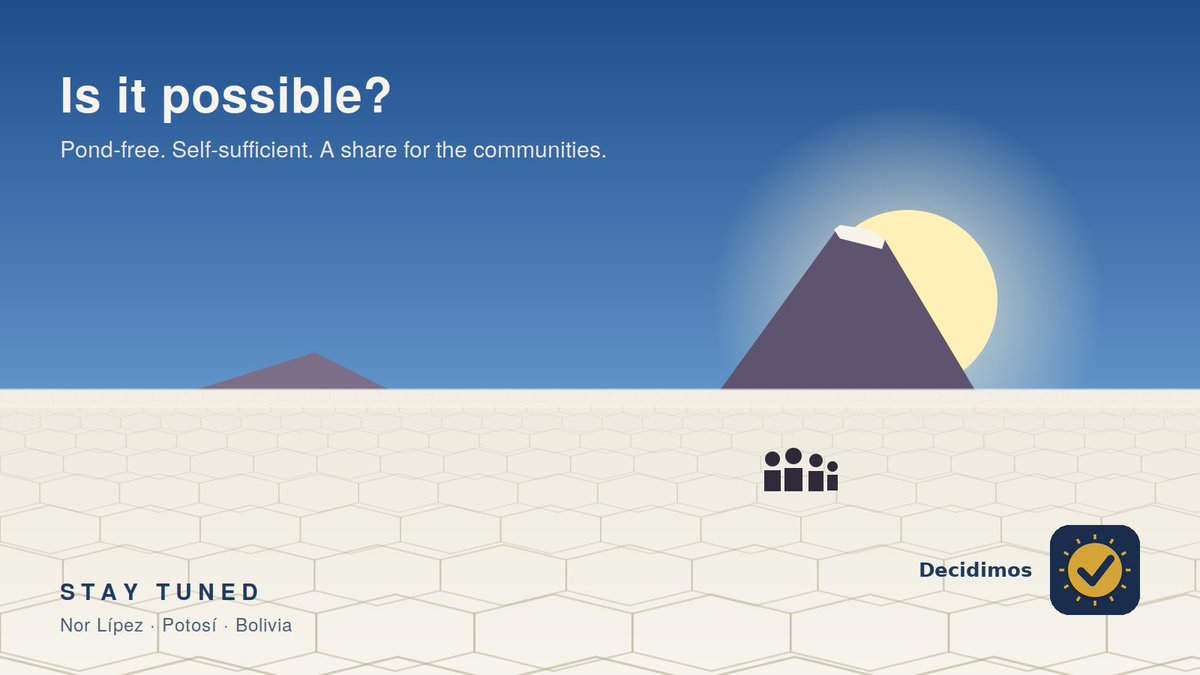 HeitariaSwiss's tweet photo. Can lithium be extracted from a salar without evaporation ponds? Can the plant run 100% on its own water, gas and power? Can the communities where it happens get a real share — and decide how it's spent?

We've finished the feasibility study for Nor Lípez, Potosí. Stay tuned. 🇧🇴
#lithium