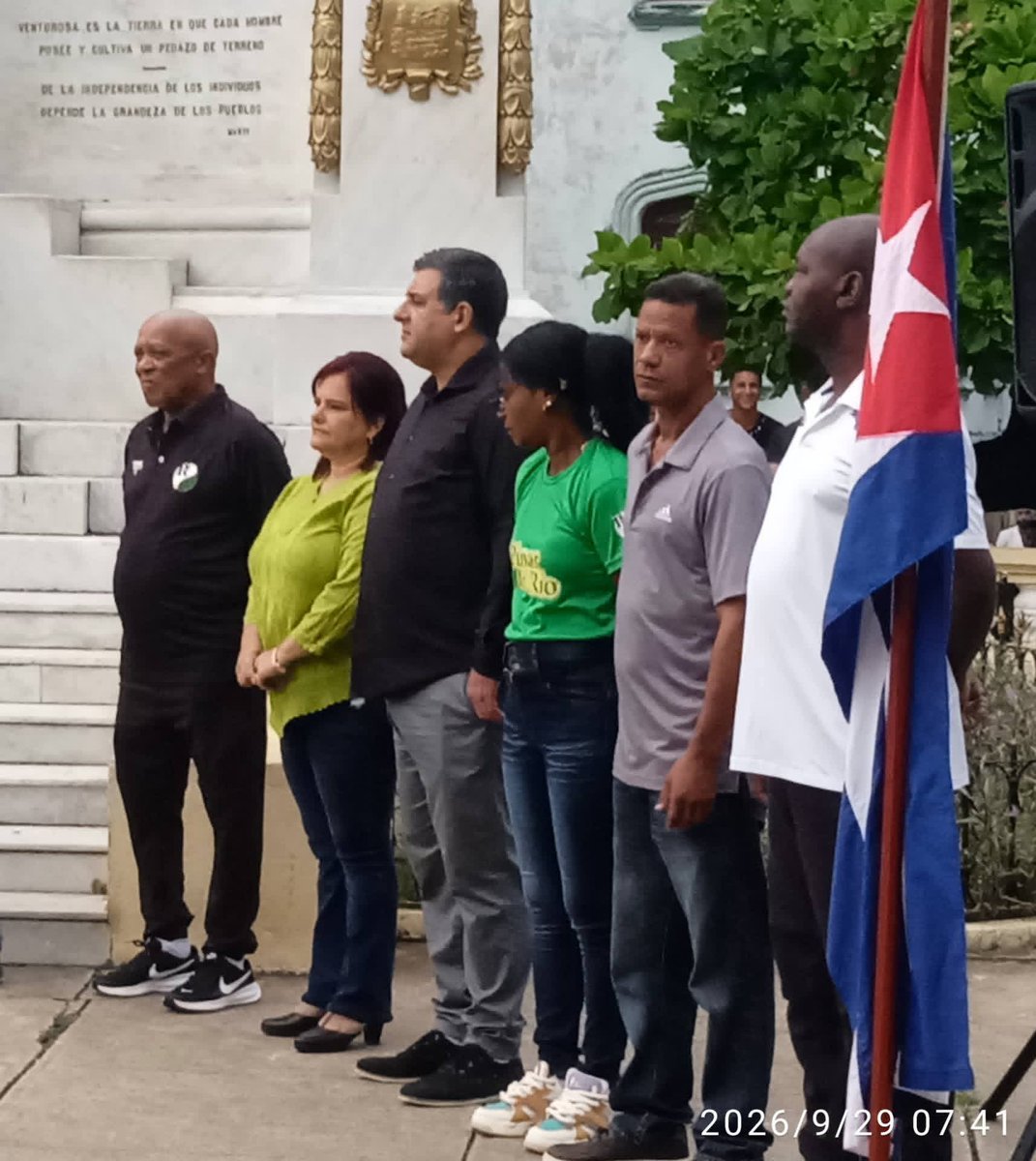 RachelAlva2330's tweet photo. Abanderamiento del equipo Vegueros de Pinar del Río que representará a la provincia en la venidera 65 Serie Nacional de Beisbol.
#PinardelRio
#Cuba https://t.co/2sanwRAXNS