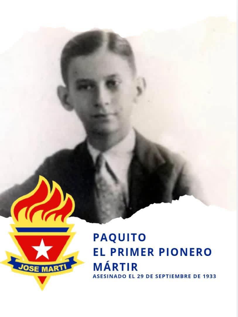 RachelAlva2330's tweet photo. #CubaViveEnSuHistoria
Paquito González Cueto, primer mártir pionero de Cuba , murió el 29 de septiembre de 1933.
#PinardelRio https://t.co/xJEsipGGhp