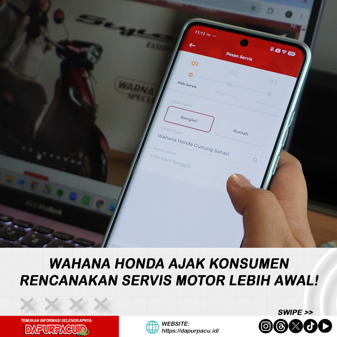Dapurpacu_id's tweet photo. Wahana Honda menghadirkan fitur “Booking Servis” di aplikasi Wanda yang membantu konsumen Honda, khususnya di Jakarta dan Tangerang, mengatur jadwal perawatan motor di AHASS dengan lebih praktis.
#wahanahonda #wms #wanda #Honda #hondaindonesia #bookingservis
@WahanaHonda https://t.co/09Mahu3OMD