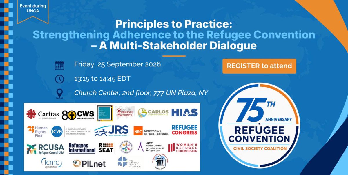 relonuganda's tweet photo. At #UNGA81, UN Member States reaffirmed their commitment to upholding the #1951RefugeeConvention as it marked its 75th anniversary.

Watch video: https://t.co/H95kUsUkz8, where @LMbokaniJerry called for full implementation of the 1951 Refugee Convention.

#RefugeeRights |#75Years https://t.co/KgktMl8fl4