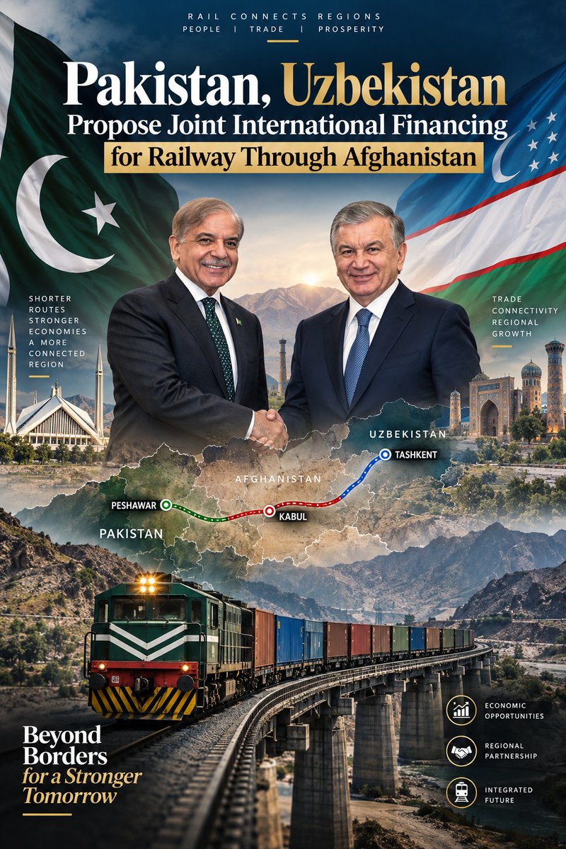 Omai_Hani's tweet photo. Pakistan, Uzbekistan Propose Joint International Financing for Railway Through Afghanistan https://t.co/xDsd5yv7mo