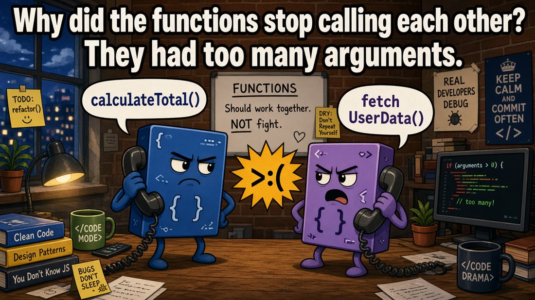 DigitalOxCanada's tweet photo. Why did the functions stop calling each other? They had too many arguments. https://t.co/INyRjcIFU6