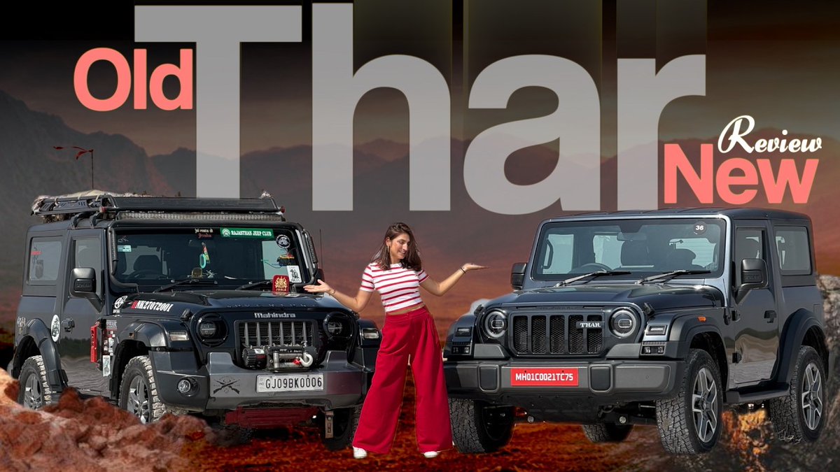 jagranhitech's tweet photo. 2026 Mahindra Thar OG Review: Same Thar or Completely New Experience?
Mahindra Thar OG 2026 review—design, interior, performance, comfort & major upgrades explored to see what’s really changed.
https://t.co/MRnBx1T3Z8
#MahindraThar #TharOG #MahindraThar2026 #MahindraIndia https://t.co/CHFTj3kEGU
