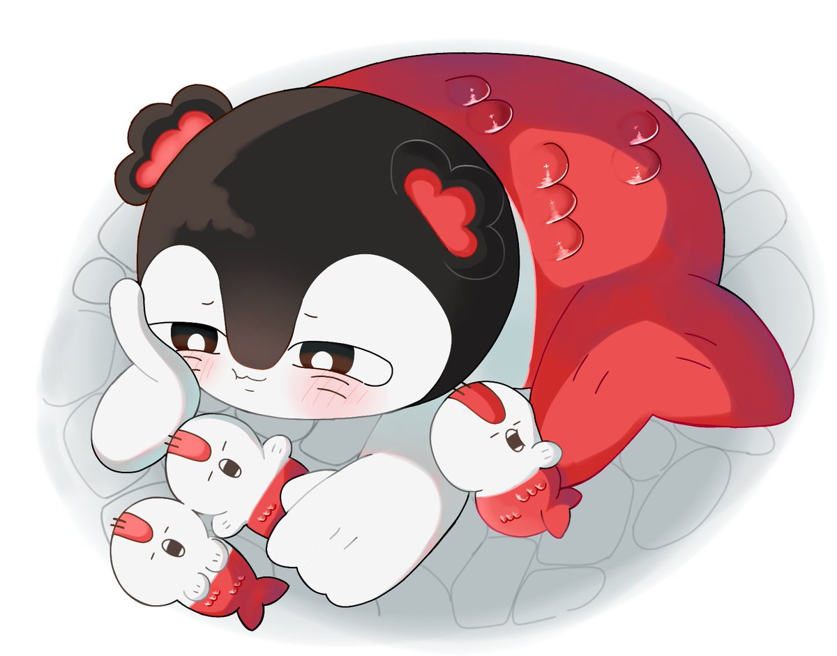 ilacp2's tweet photo. 人魚たちをトントンして寝かしつけるセイレーンちゃんの図 #ちいから https://t.co/mQt21YLKaF