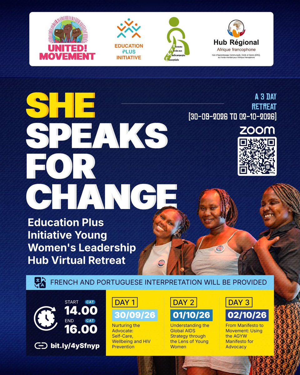 D_Moraa's tweet photo. Starting tomorrow, 30 Sept! 🥳
@EducPlus2025 &amp; @UNITEDMoveESA are hosting a 3-day online workshop retreat to learn, listen, share &amp; connect.

Join us &amp; share with your networks! 👇🏾

Register: https://t.co/frdxBFB70x https://t.co/lr8iWHm4dh
