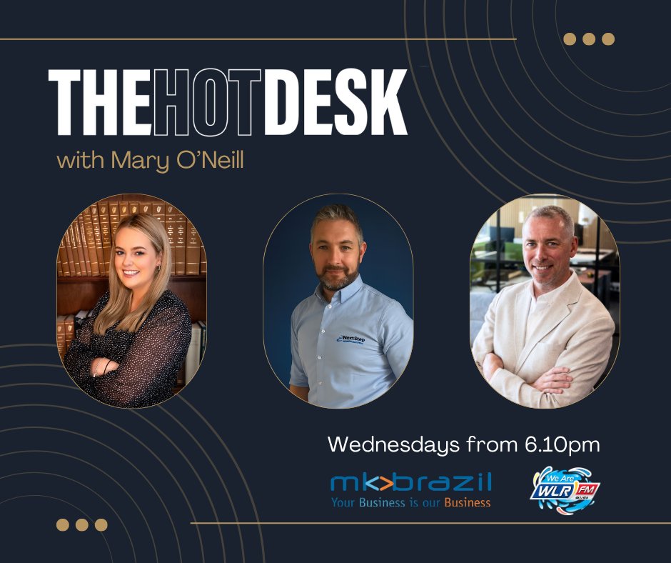 wlrfm's tweet photo. Coming up on The Hot Desk with Mary O'Neill, thanks to MK Brazil

👩‍💼 National Women's Enterprise Day celebrates its 20th anniversary, with a Waterford event taking place at Gardenmorris Private Estate on October 15th. Tamara Sheehan of Waterford LEO will have all the details.

💶 Robert Meehan of NextStep Business Solutions looks at what SME funding in Ireland looks like today.

🤖 And Chartered HR practitioner Fionnán O’Sullivan joins us to discuss Ainm, his new AI platform designed to help bridge the gap between the demands on employers and the HR resources available to them.

Join us from 6.10 pm. https://t.co/unl85MC6XG