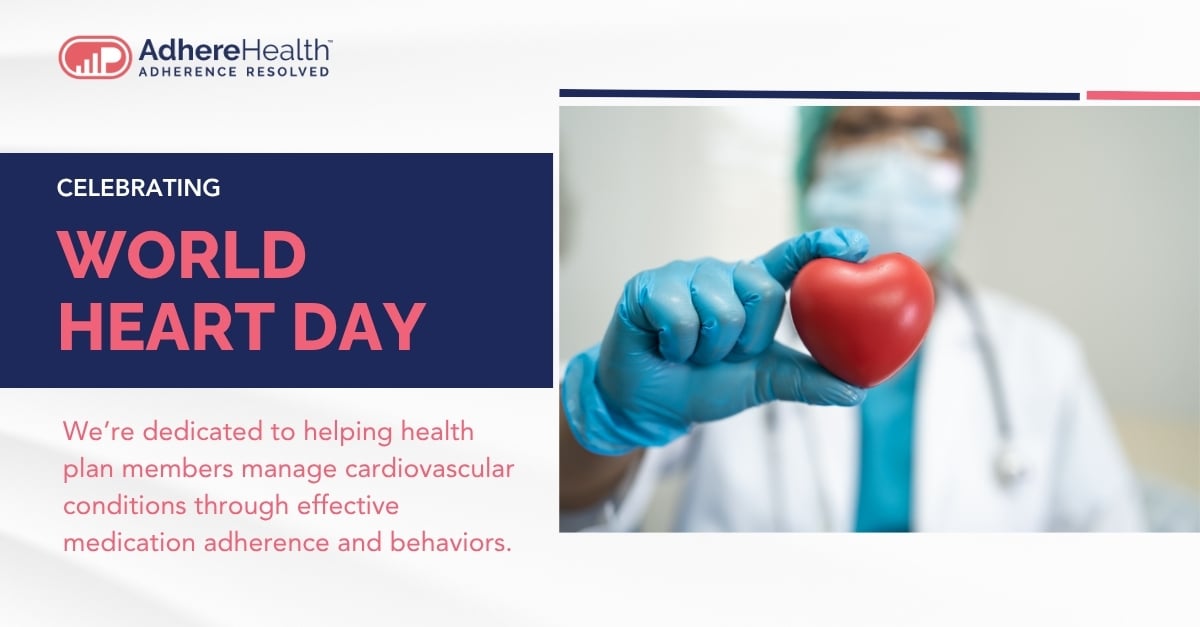AdhereHealth's tweet photo. On World Heart Day, we’re focused on improving medication adherence to reduce heart disease. AdhereHealth helps health plans identify at-risk members for outreach and remove barriers to care for better outcomes and measurable impact. Learn more: https://t.co/Qlmm6QN9gG https://t.co/OOXORASupG