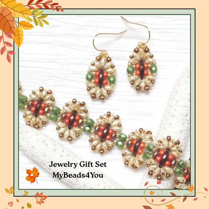MyBeads4You_'s tweet photo. #smilett23 #etsyshop #giftforher #etsyhandmade #handmade #seedbeadjewelry #jewelry #earrings #etsylove #jewelrylover #epiconetsy #autumfashion #bracelet #giftshop #mybeads4you #etsyfinds #giftset #beadwork #autumn https://t.co/Uc8rwhvPvh https://t.co/Fv0ZxtT0Vb