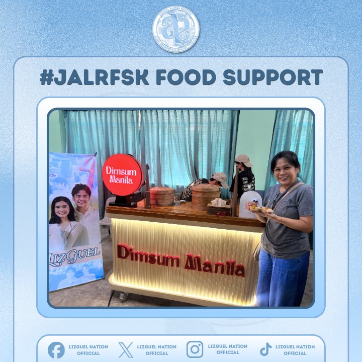 LizGuelOFC's tweet photo. A little food support, sent with a whole lot of love! 🩵

Earlier today, we were able to send food support for the cast and the amazing team behind Juan and Lily Run For SK! 🎬🫶🏻

We hope everyone enjoyed the food and that it brought a little extra comfort and energy during today’s busy taping.

#LizGuel 
#ElizaBorromeo | #MiguelVergara