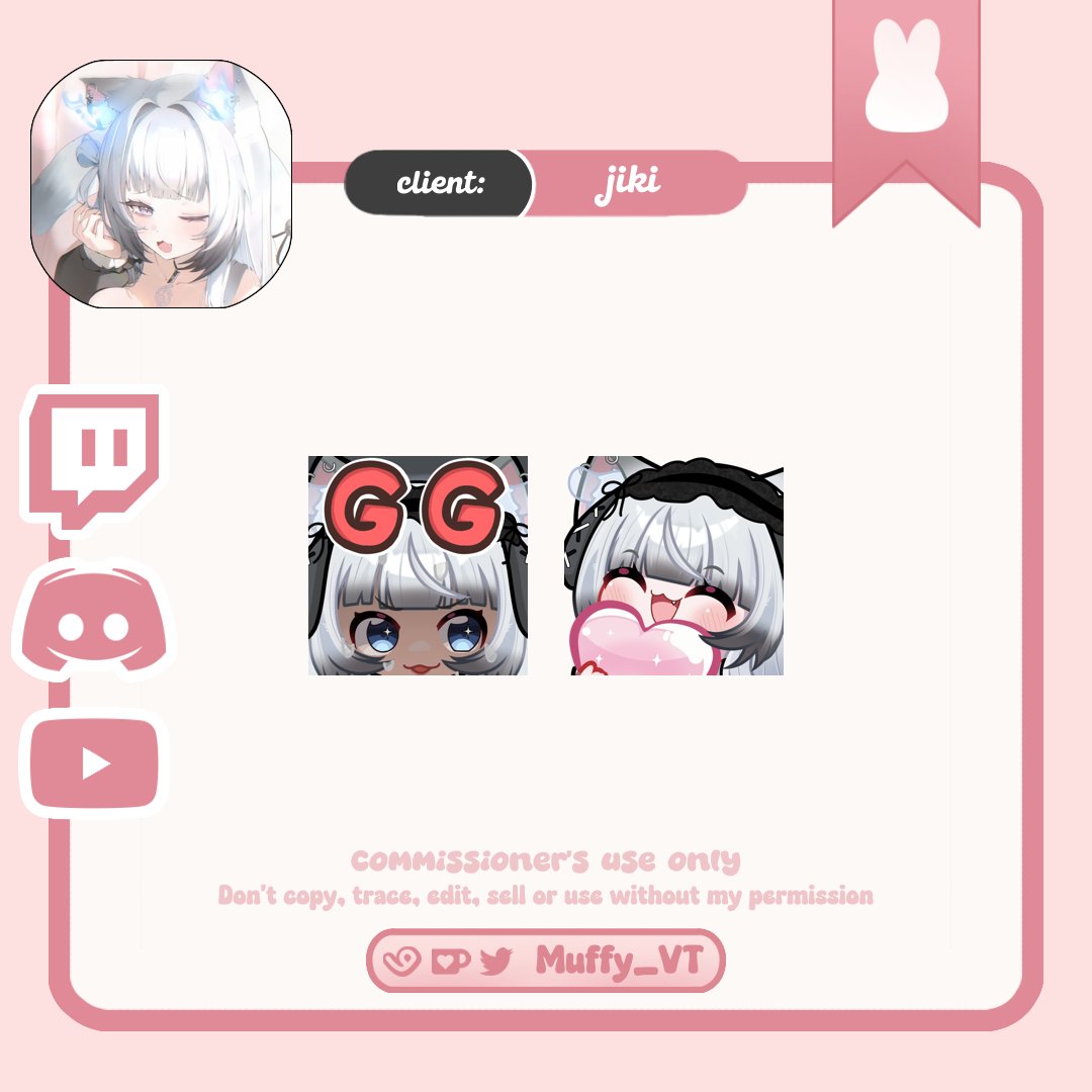 Muffy_VT's tweet photo. New Commission Emote for client @mizuyumejiki ✉️💤
#Emote #artmootsㅤ #commissionㅤ #Static #VgenCommㅤ https://t.co/v7LwAC9ZMe