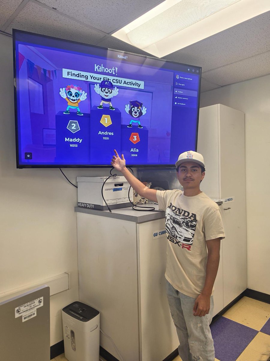 gearuplb's tweet photo. 🎉 Our first Fuel Up of 2026–2027 was a blast! Students tested their CSU knowledge with a fun Kahoot game. Next up: Financial Aid! Stay tuned for upcoming dates at NHS and JGHS. 🎓 https://t.co/4qcx5uo581