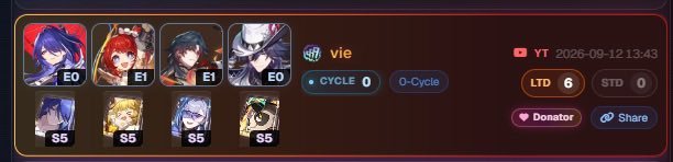 Viescall's tweet photo. @kianameilover Thank you twin 😊 sorry for stealing your runs I was so confused when I saw Acheron under my name BYE as compensation you can take credit for my godly hyacine runs https://t.co/HSXxhe9VRG