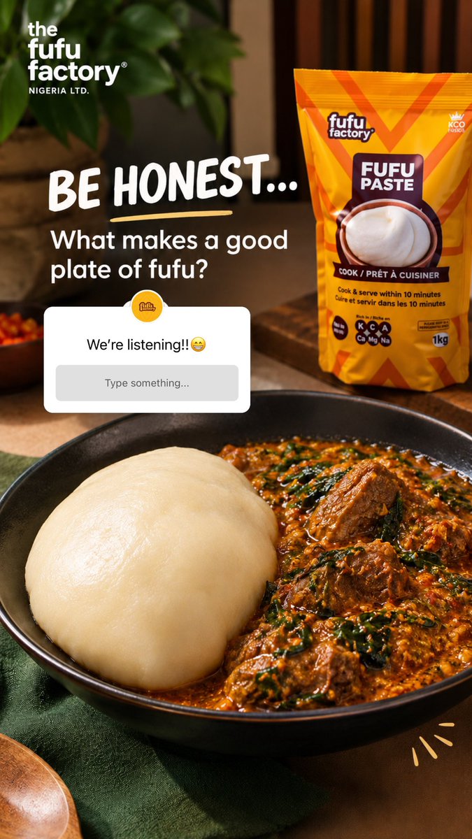 thefufufactory's tweet photo. Tell us in the cs!!😁
#fufu #thefufufactory #nigerianmeals #easymeals https://t.co/wBBnCTOPpa