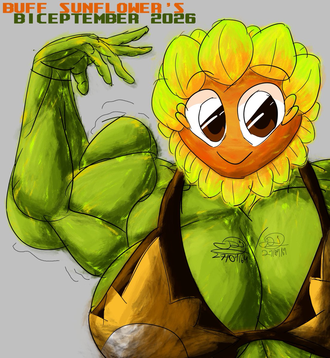 Redsun_NSFW's tweet photo. Buff Sunflower Does Biceptember 2026 https://t.co/vr8DlgWShw