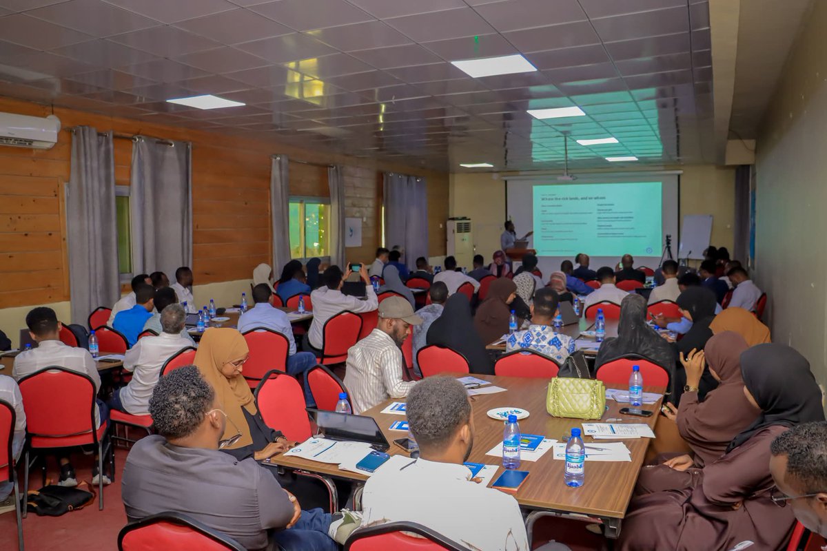 SoDMA_Somalia's tweet photo. Commissioner @MahamuudMoallim opened a national simulation exercise in Mogadishu to test Somalia’s El Niño 2026 preparedness and capacity to respond to flash and Juba-Shabelle river flooding.

Organised by SoDMA with @WFPSomalia, the exercise brings together Federal Government, Federal Member States, UN and other humanitarian partners to test early warning, risk information, coordination and early action.

The exercise focuses on turning forecasts into timely decisions and action, identifying coordination and information-sharing gaps, and mobilising support to reduce flood impacts and protect vulnerable communities.

Commissioner @MahamuudMoallim stressed that Somalia has made progress in early warning systems, but the priority is turning warnings into rapid decisions and early action that protect lives and livelihoods.