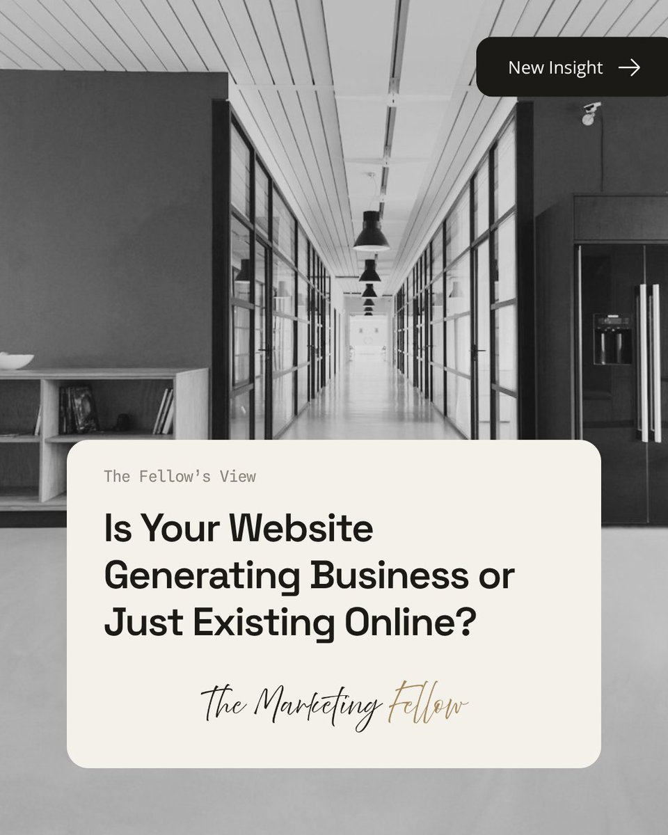 MktFellow's tweet photo. Is your website generating business or just existing online?

Looking good isn't enough. It needs to help the right people understand what you offer, why it matters and what to do next.

And fixing it doesn't always mean a redesign.

https://t.co/AOApJnispc

#TheMarketingFellow https://t.co/7jc7MCB3Wb