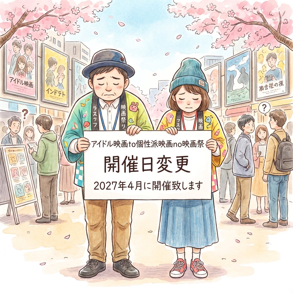 aidoleigasai's tweet photo. 開催日変更のお知らせ
【重要なお知らせ】
映画祭の企画段階から招待作品として予定しておりました映画の制作が遅れており、

当初予定していた12月の開催が難しい状況となりました。
そのため、大変申し訳ございませんが、映画祭の開催時期を余裕を持って調整し、

2027年4月開催予定へ変更させていただくこととなりました。
楽しみにしていただいている皆様には、ご迷惑をおかけすることとなり、誠に申し訳ございません。
なお、正式な上映日につきましては、2027年1月末までに決定・発表する予定です。
より良い映画祭にするための変更となりますので、何卒ご理解いただけますよう、よろしくお願い致します。

https://t.co/eHOyX1fNiu