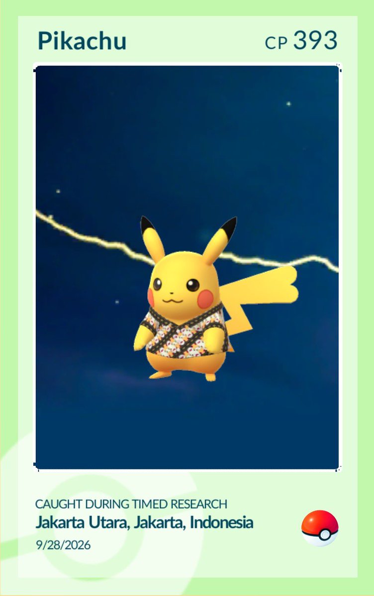 utari26's tweet photo. PSA to all foreigners who’ll be in Jakarta for NCT 127 Redline concert or Indo Comic Con this weekend —> if you play Pokémon Go, on Oct 2 we celebrate Batik Day, so Pikachu wearing batik (Indonesia exclusive!) will spawn a lot from 10am to 8pm 🙌🏼⚡️ https://t.co/koXjtfaeBa