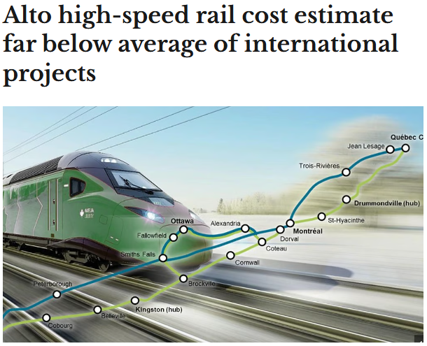iedm_montreal's tweet photo. Ottawa is already running a massive deficit, yet the projected cost of the Alto high-speed rail project could reach $90 billion. Worse, the estimate assumes construction costs far below the average of comparable international projects. Taxpayers deserve much greater caution before another megaproject moves ahead. #cnpoli #budget

https://t.co/irXz1MMd6O