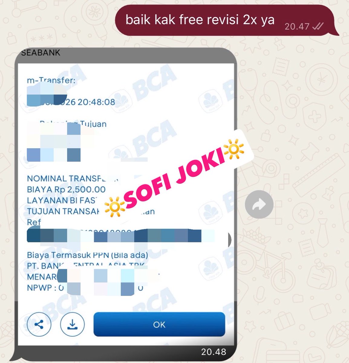 SofiJoki's tweet photo. 🔆OPEN JOKI PROPOSAL PENELITIAN🔆
https://t.co/XtBUzbDqgp

#zonauang #joki #jokiproposal https://t.co/mYPfgWI4CO