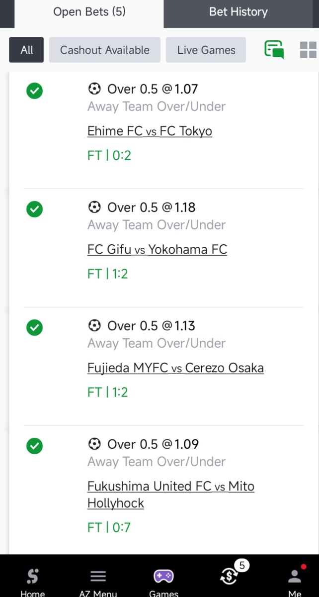 oddsgather's tweet photo. So far so good for this running bet✅💸

Bet on the remaining games here 👇 

4JSEPT

Boomluck 💚 https://t.co/9tSW9g6xzt