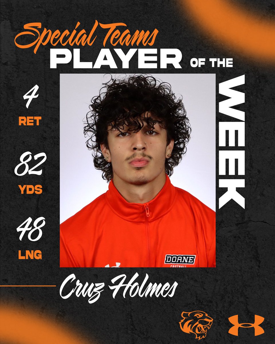 DoaneFootball's tweet photo. This past weekend Players of the Week from the Home Opener against Waldorf 
Offensive POW: Trent Depompa
Defensive POW: Liban Farah
Special Teams POW: Cruz Holmes https://t.co/LpbBzGt5rU