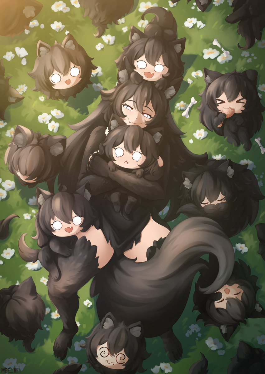 mef_ni's tweet photo. I only looked away for a second, and suddenly there were so many wolf cubs! 🫪
comm for @SolemnC57100 https://t.co/YRGdG0VNlJ