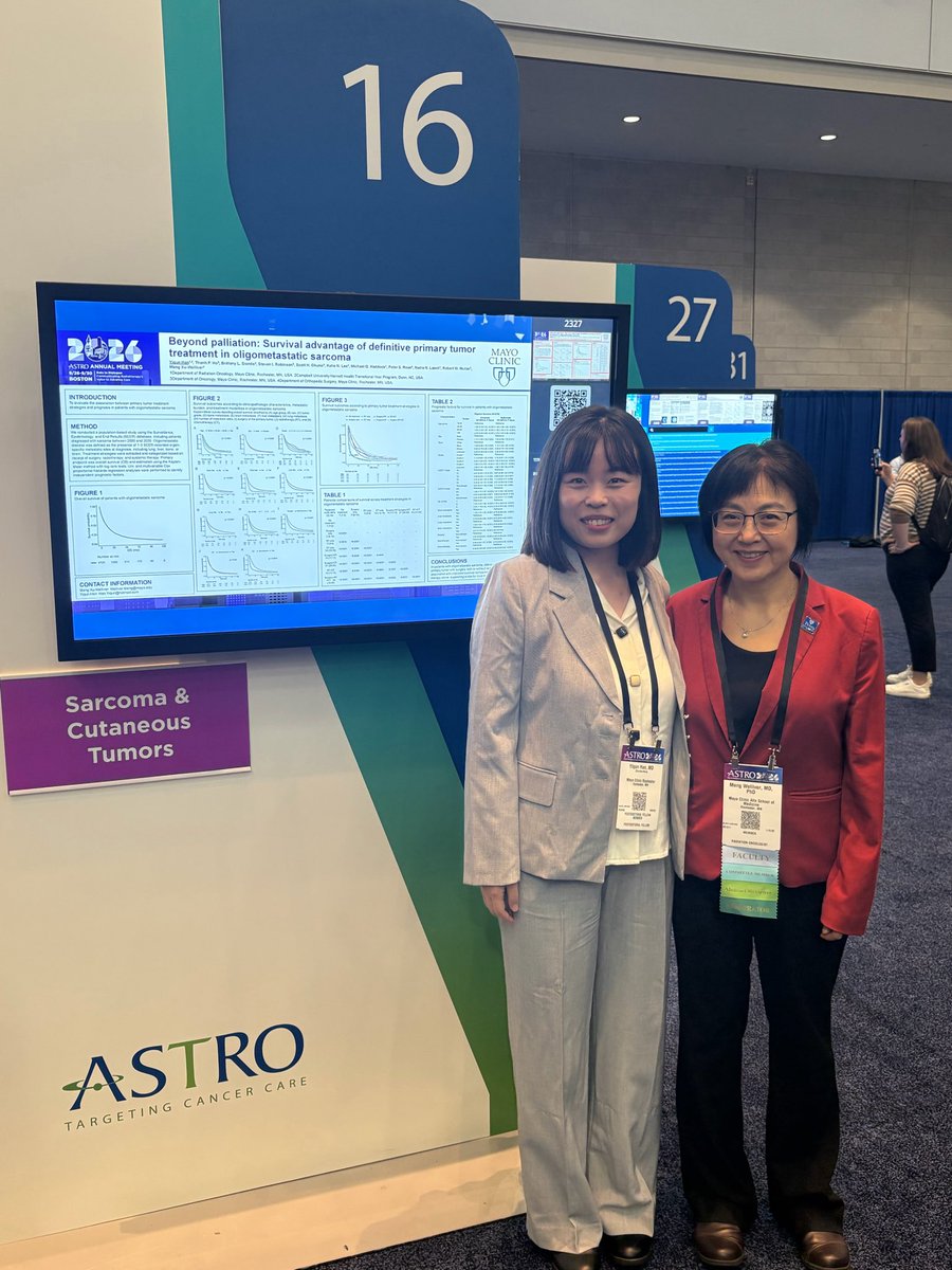 Dr_YiqunHan's tweet photo. Great experience at my first #ASTRO26 in Boston! The rain didn’t stop the energy.
Excited to present our work, exchange ideas, and reconnect with friends and colleagues. Grateful for the mentorship from @DrMengWelliver Already looking forward to #ASTRO27 in Chicago! https://t.co/Dl4wJ3wePe