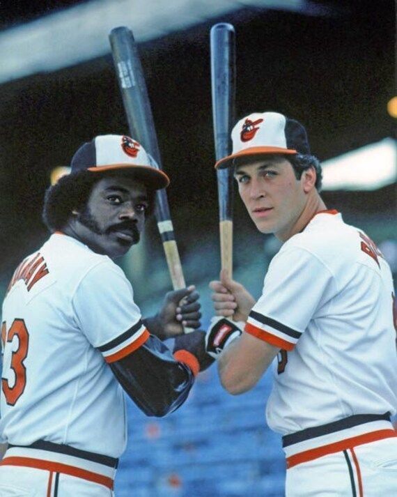 baseballinpix's tweet photo. Eddie Murray and Cal Ripken Jr., 1983. The two would win the Orioles most recent title that season. https://t.co/QY6Lc1nK7t