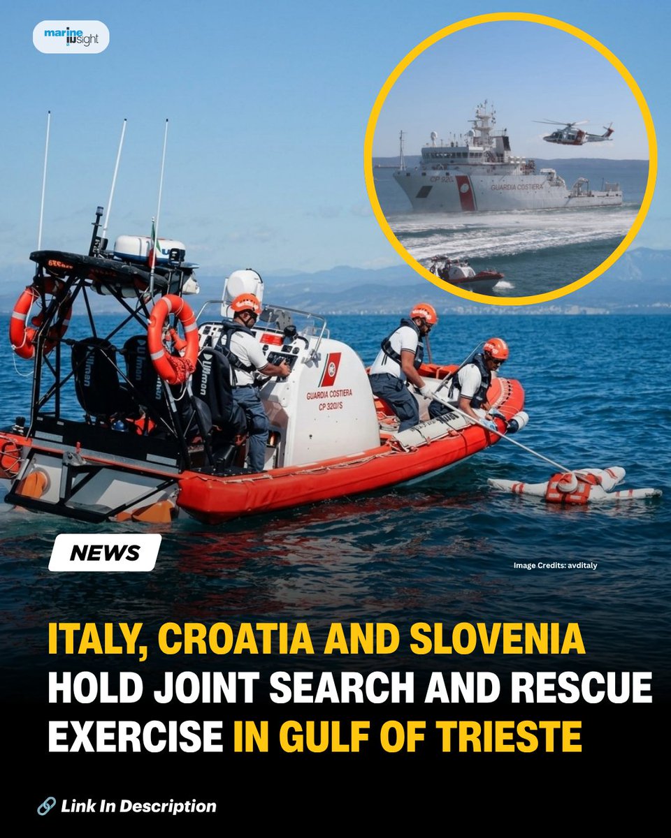 MarineInsight's tweet photo. Italy, Croatia And Slovenia Hold Joint Search And Rescue Exercise In Gulf Of Trieste

Read Full News Here 👉 https://t.co/1pdJzFHaGU

#Italy #Croatia #Slovenia #EMSA #TriesteGulf #News #ShipLife #GlobalTrade #Seafarers #MarineInsight https://t.co/EuQf2gM1ZI