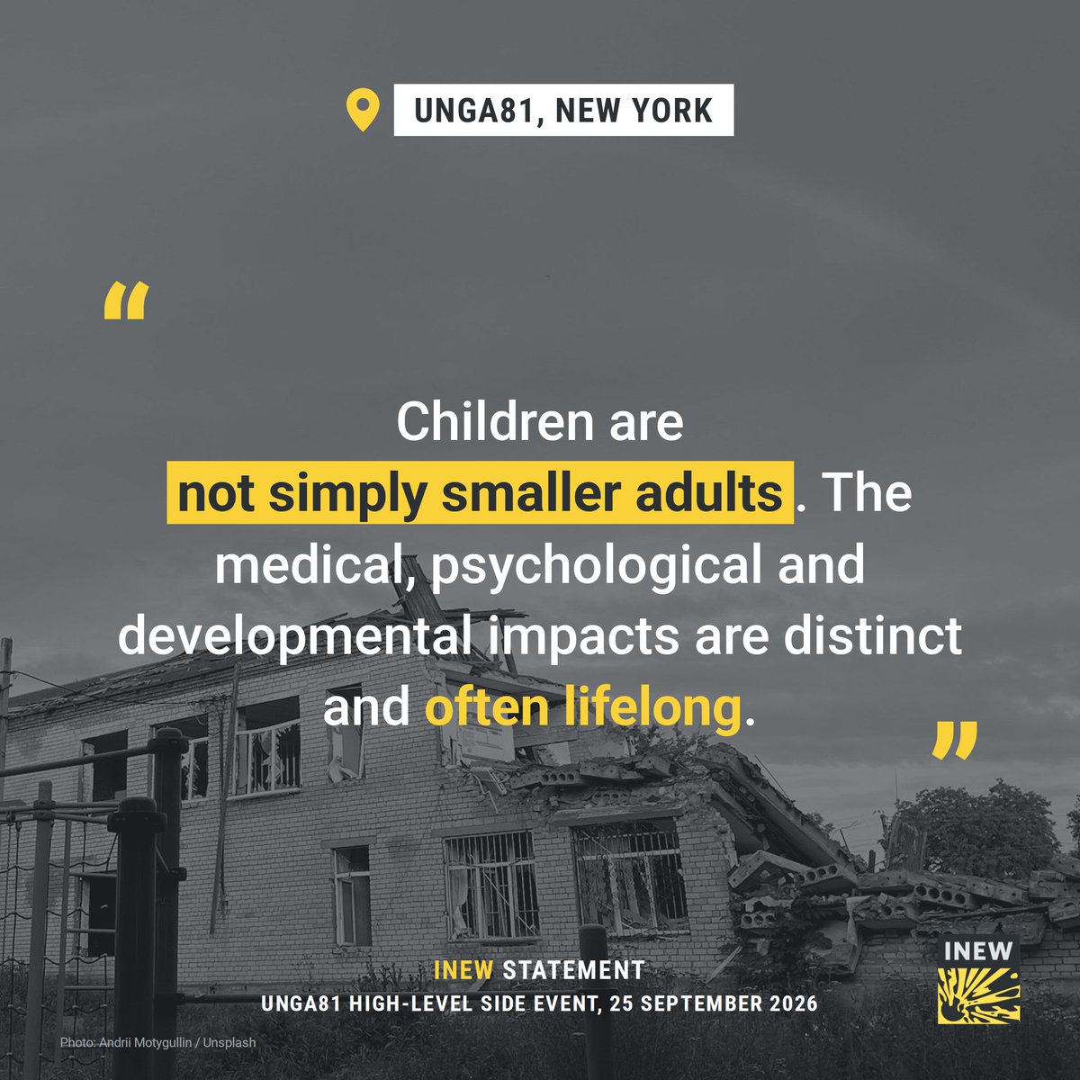 explosiveweapon's tweet photo. @CivCenter We asked states to: review policy, doctrine and training and develop an implementation plan with specific measures for children, to track civilian harm and use the data in planning, and to report what has changed in practice.

Thanks @NorwayUN @childreninwar @UNICEF and @WarChild https://t.co/fzCyDWMAil