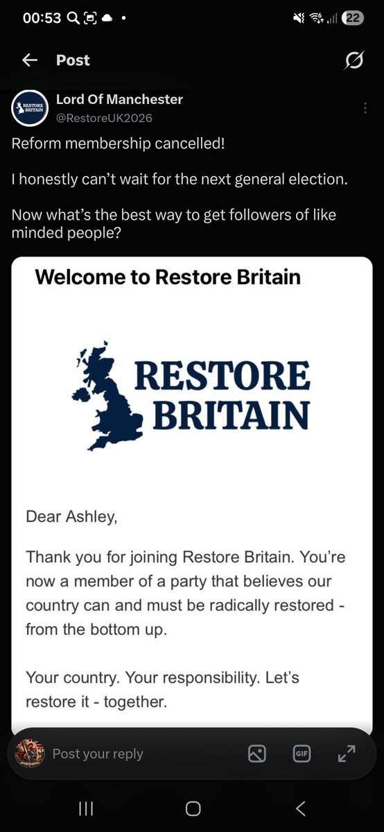 FatiguedRobert's tweet photo. Three exact screenshots. 

Probably more. 

Grok states @RestoreUK2026 is the first so if you have unfollowed him then check again.

@satnav_1984 @Caitlinchabm0

Explain please. https://t.co/uMTdyjTzii