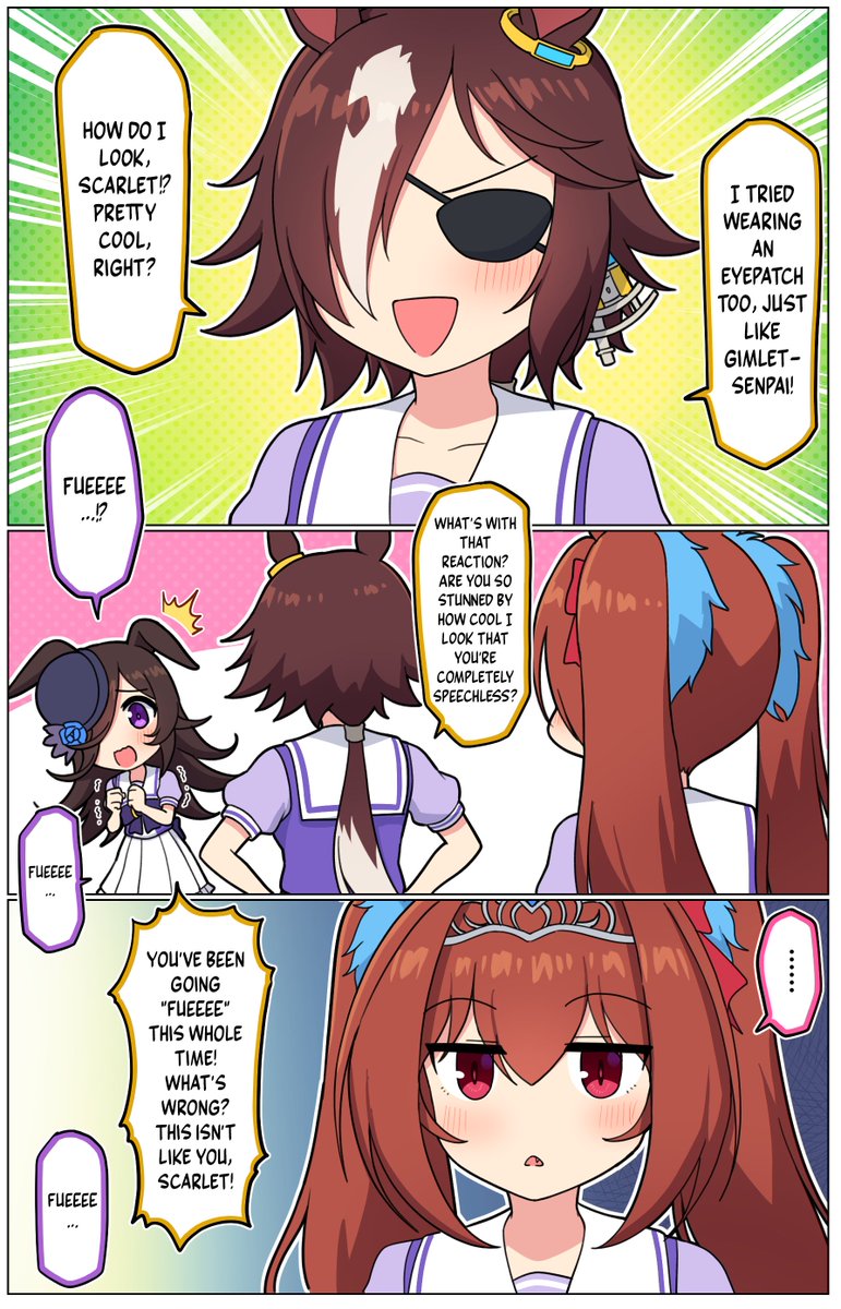 duoblues2's tweet photo. Vodka's Eyepatch 
Artist: Takiki2828
#ウマ娘 #ウマ娘英訳 #Umamusume #UmaTranslations https://t.co/WzPCUAf1SR