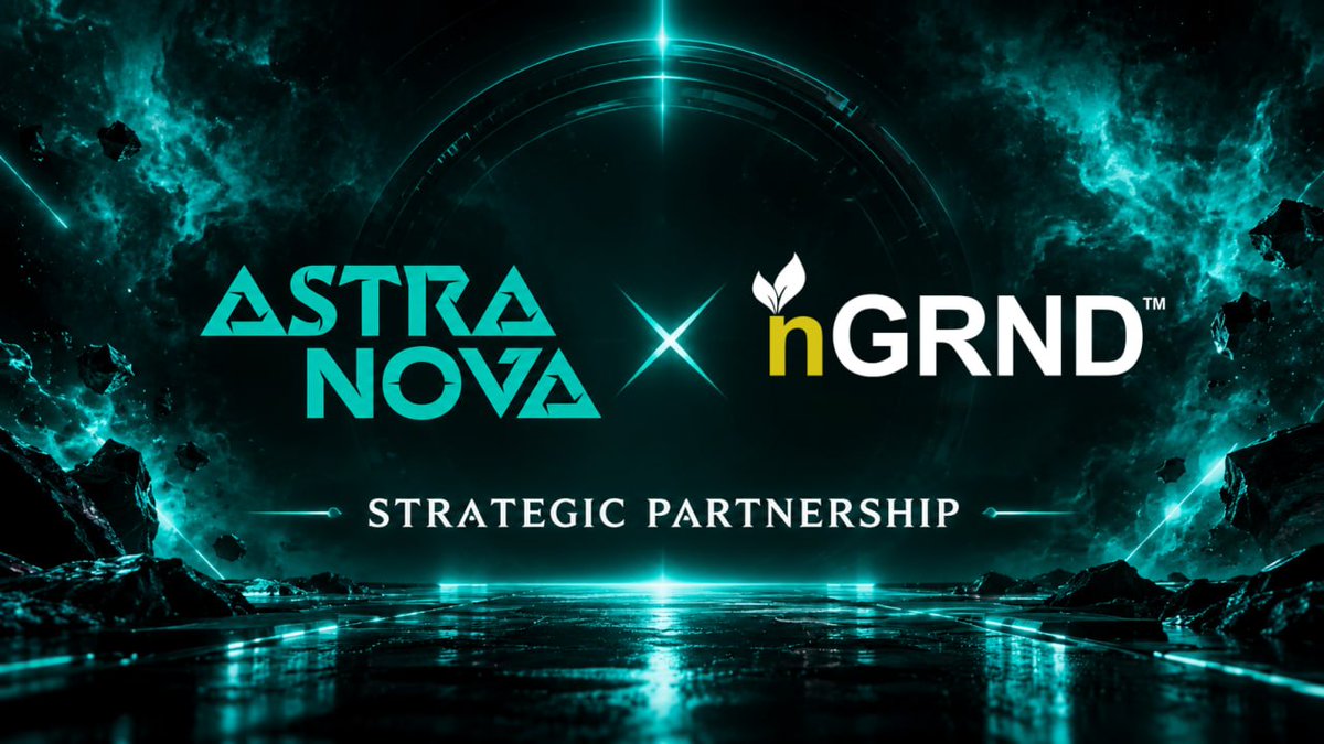nGRND_io's tweet photo. Astra Nova × nGRND.

Official partnership is live.

A custom Astra Nova DSBT now sits inside the nGRND Gold Protocol.

Eligible activity on Black Pass and across nGRND Participation Streams is recorded on that token.

One on-chain record.
Two communities.
Rewards that can follow the participant.

How to join:
Follow @Astra__Nova and @nGRND_io 

Complete quests on Black Pass https://t.co/RdPsH1wkcP

Enter the nGRND streams https://t.co/Ug4Wf7Hkh4

Start now. Get grounded 🟡

@nGRND_io @nGRNDesg @DigItGoldGame @GAMEEToken @predictfully_ @Astra__Nova