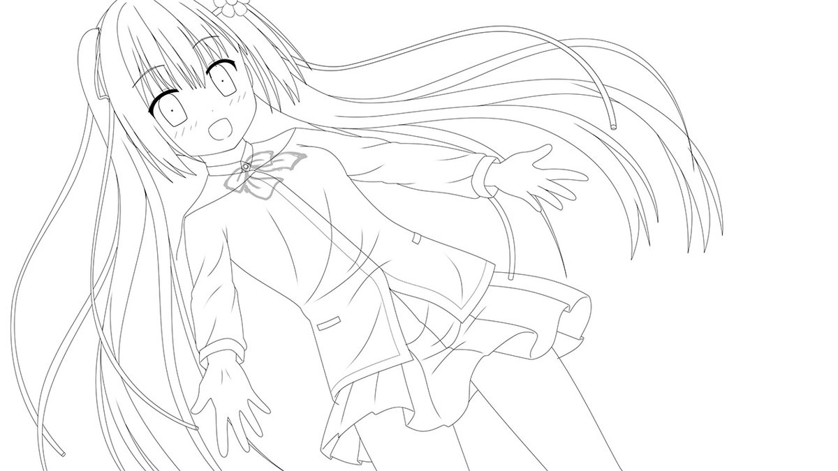 sudoh_ido's tweet photo. わしのフリーゲーム　ヤンデレ妹と壊れていく日常が4000DL突破しましたので、記念イラストをかこうかなと思い、線画を描き途中です_(:3」∠)_
#ヤンコワ #桐山美咲 https://t.co/eumXOGFdI3
