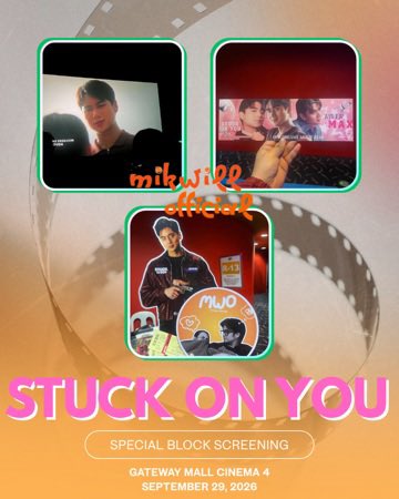 MikWillOFC's tweet photo. Still thinking about Stuck on You ! 🥹🧡 Thank you so much @retRIVERsOFC2,
for inviting us to the block screening. 
Truly enjoyed the movie and seeing River bring his character to life! 

Congratulations, River &amp; Xyriel! 🎬✨

#StuckOnYouSaCinePanalo
#RiverJoseph #XyrielManabat https://t.co/NBVoP6LEP6