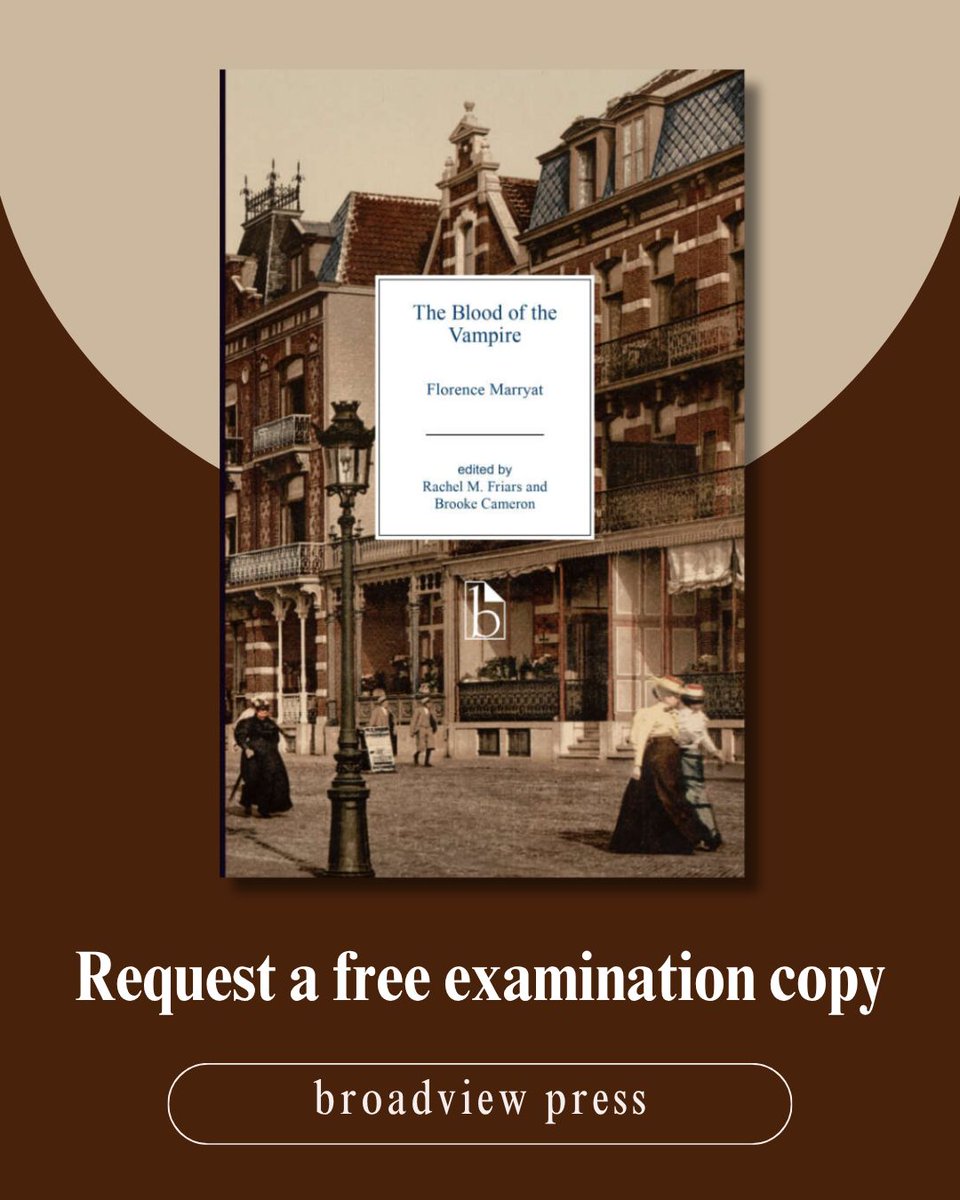 broadviewpress's tweet photo. Broadview's forthcoming edition of Florence Marryat's The Blood of the Vampire is an ideal fit for Gothic literature courses in need of a refresh 🩸🧛‍♀️

See the full TOC here: https://t.co/j7eAddGu2J

#NewAtBroadview https://t.co/VeZktKPZYX