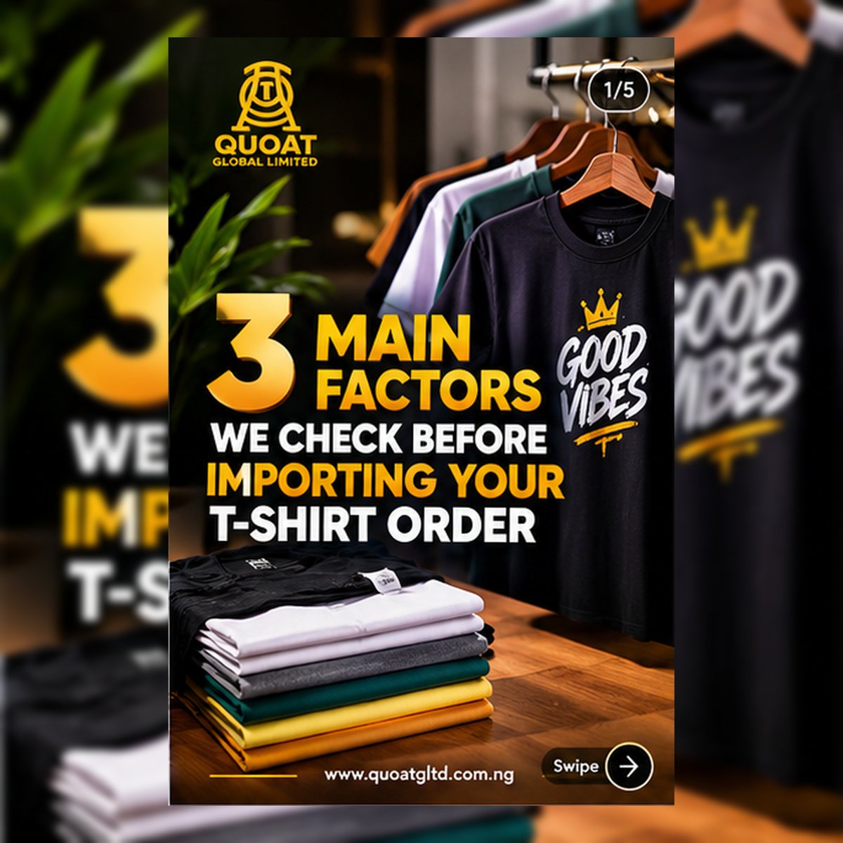 QuoatglobalLTD's tweet photo. We've spoken to over 50 T-shirt vendors in the last few months and they all have the same fear:

"What if I import and it doesn't sell? What if customers complain?"

This is what we check 
#quoatgloballimited #procurement #B2B https://t.co/5XjzYBzcyV