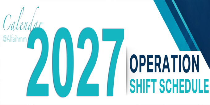 alfaihmm's tweet photo. السلام عليكم ورحمة الله وبركاته
جداول الشفتات لعام 2027

 OPERATION SHIFT SCHEDULES 2027

R23
https://t.co/lkDgekfDU3

R28
https://t.co/DReIO5oZW2

southern area
https://t.co/qRls2y4NbO
  
SGPD
https://t.co/5DI13ufABR

Refinery
https://t.co/oHbvZpxHPI

Central-Area-Pipeline
https://t.co/8OFMDSFkm6

Abu-Ali
https://t.co/EYgGqNnmvw

SHAYBAH
https://t.co/O28G35Ovs0

NGPD
https://t.co/iFDdqonIBj

NAGO
https://t.co/awk7NgYoIy

khorais
https://t.co/mNyikM7i8n

Khorais-producing
https://t.co/N8oM5Ccunh

Jazan
https://t.co/Sxc9O36yNv

ملاحظة: عند طباعة الجدول يجب ان يكون الورق من نوع Letter 
جعلها الله سنة خير وبركه على الجميع
