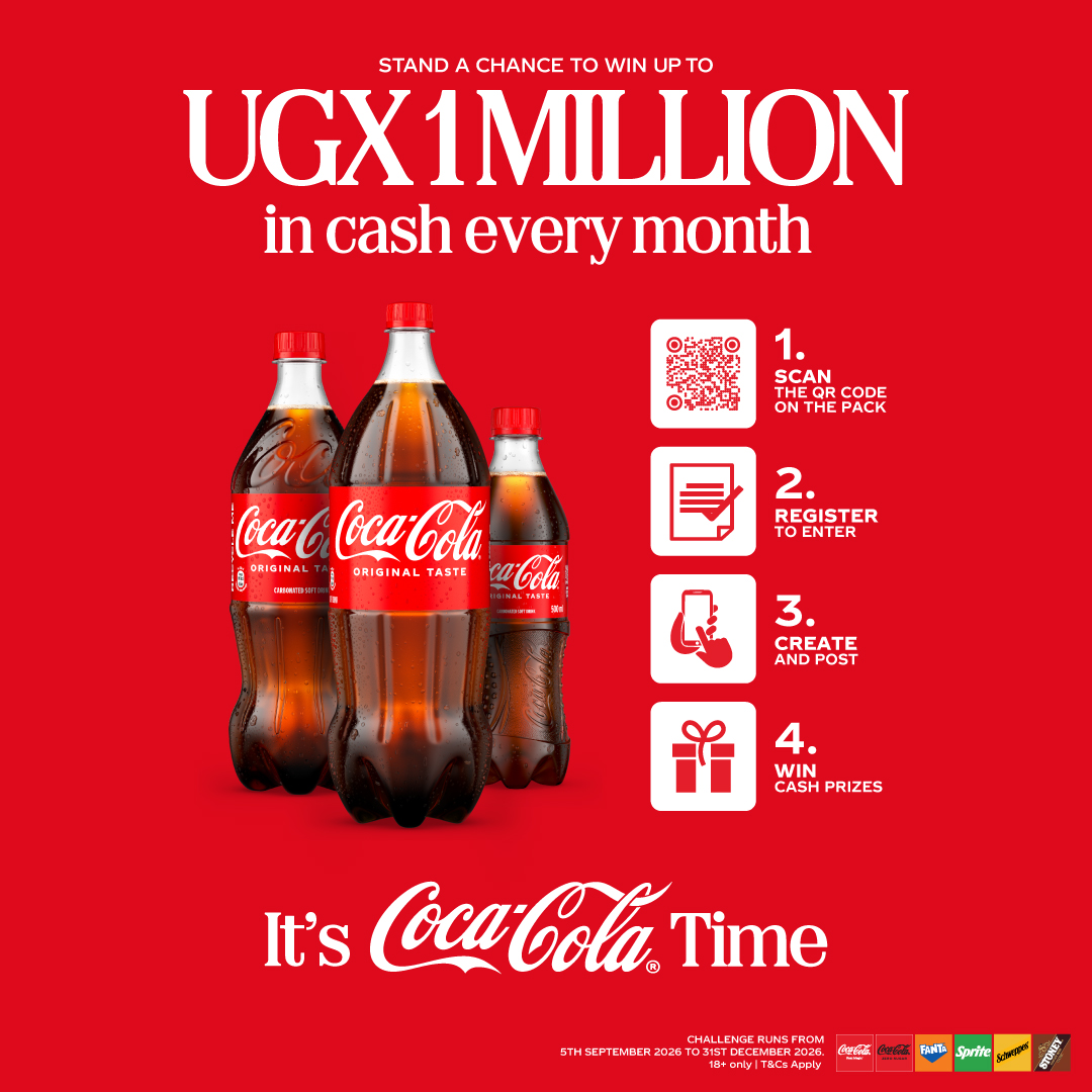 CocaColaBevUg's tweet photo. Mbu you are just posting for fun… 👀

What if that post could put you in the running for up to UGX 1 MILLION in cash every month? 

Scan the QR code on your participating pack, register, create and post your Coca Cola moment.

Your moment. Your content. Your chance.

#CocaCola #EssaawaYonnaKisoboka #CokeEPL