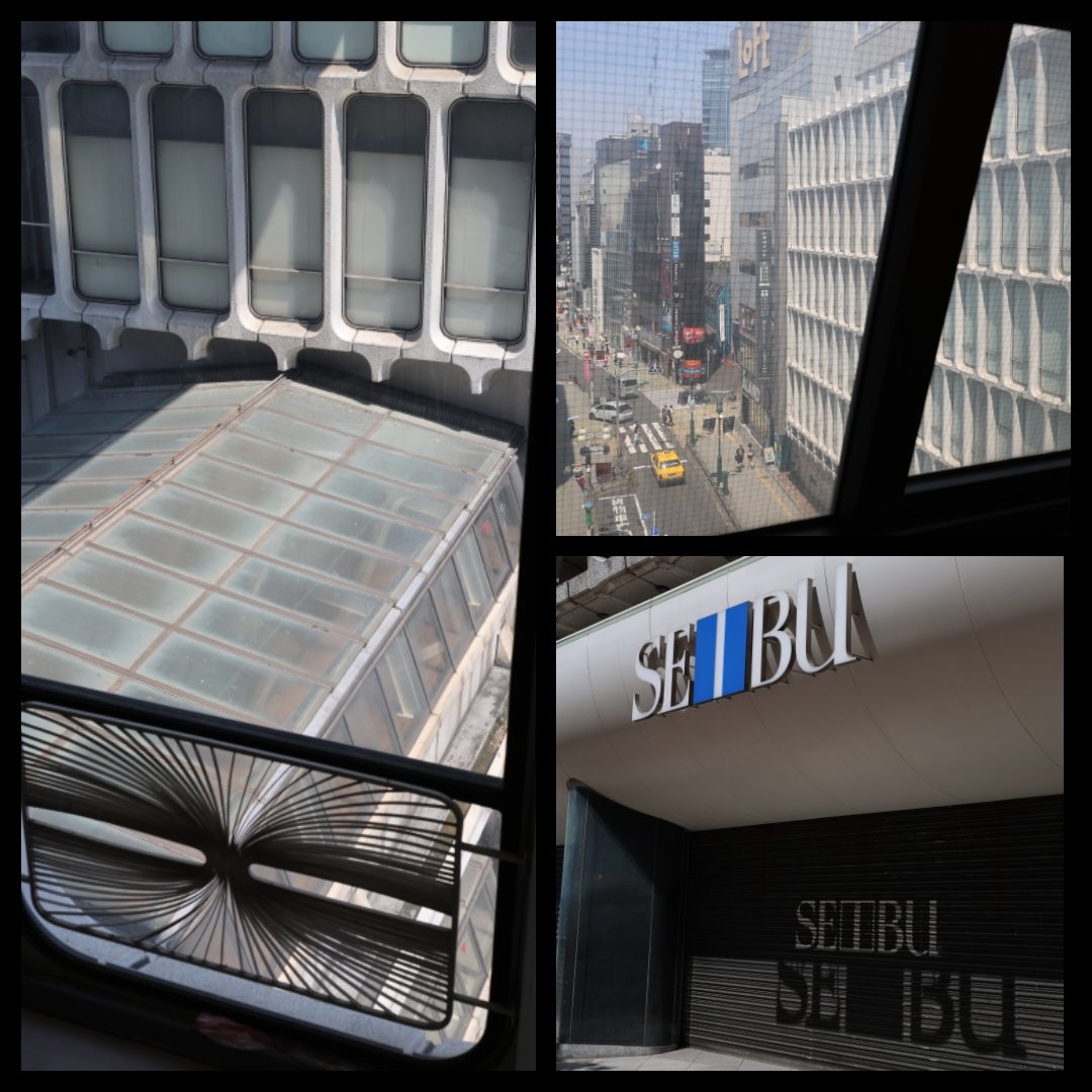 yu131's tweet photo. 西武渋谷、明日9月30日を以って58年の営業を終えます。米国映画の小道具展示会や飲食店の思い出がありますがA館とB館を繋ぐ空中回路とその堂々とした佇まいは渋谷のランドマーク的存在。『傷だらけの天使』第5話"殺人者に怒りの雷光を"のタイトルバックにも使われました。 https://t.co/CtU12PmuRc